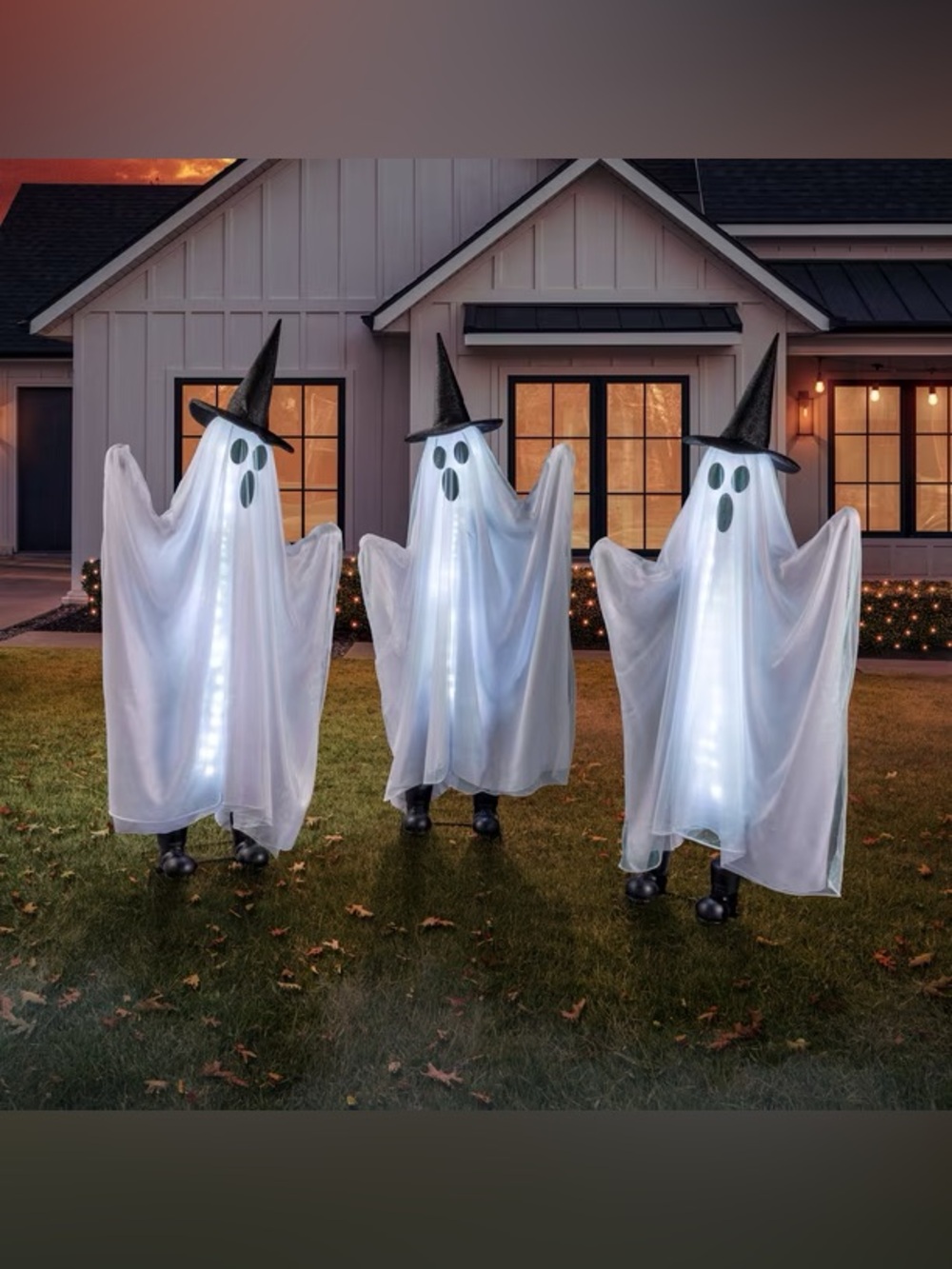 Pre-Lit Animated Ghosts, Set of 3